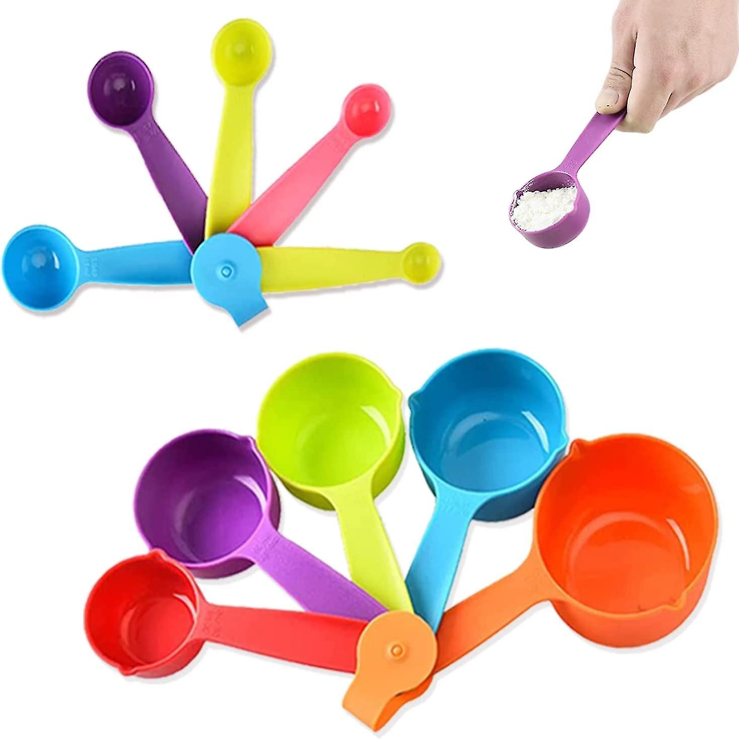 10 Pack Rainbow Measuring Spoon, Measuring Cups Spoons, Measuring Spoon Sets, Bpa Free Plastic Measuring Spoon, Plastic Measuring Spoon For Cooking, M
