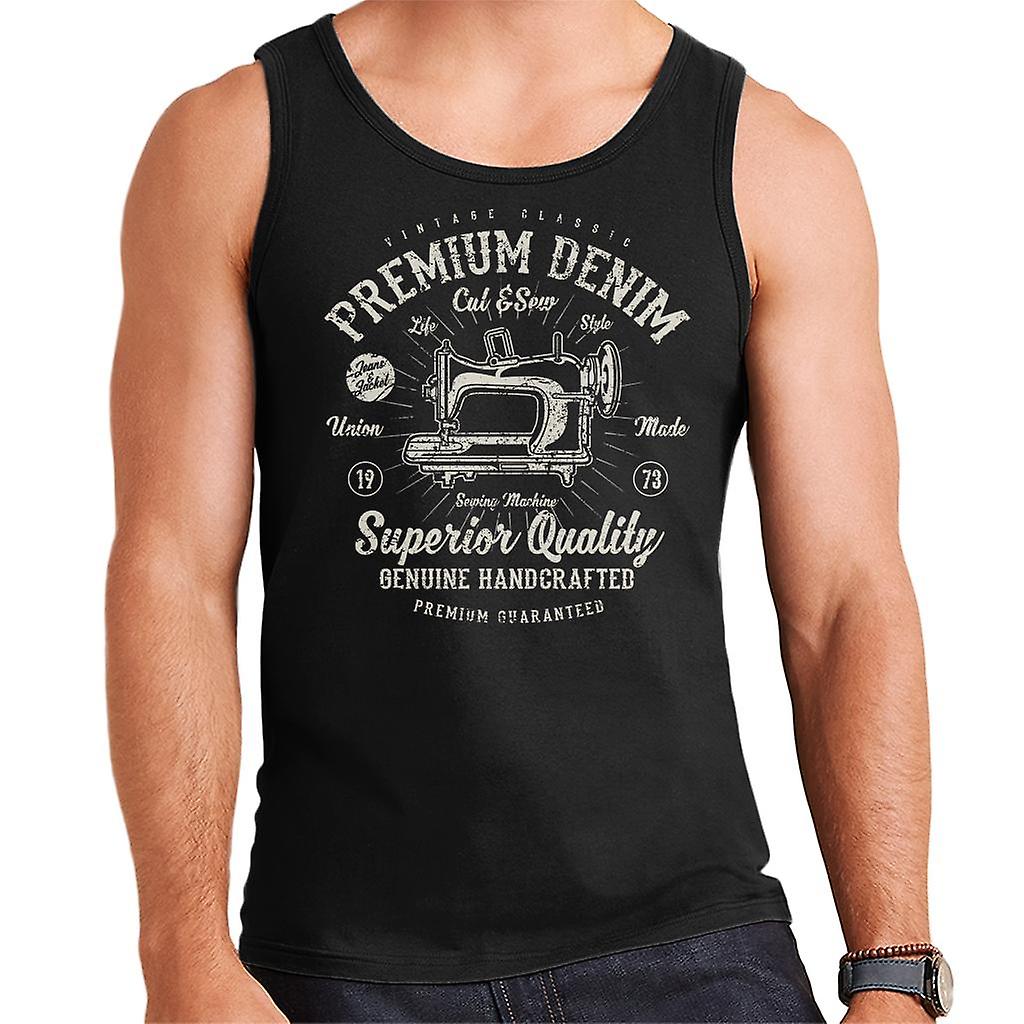 Premium Denim naaimachine mannen Vest