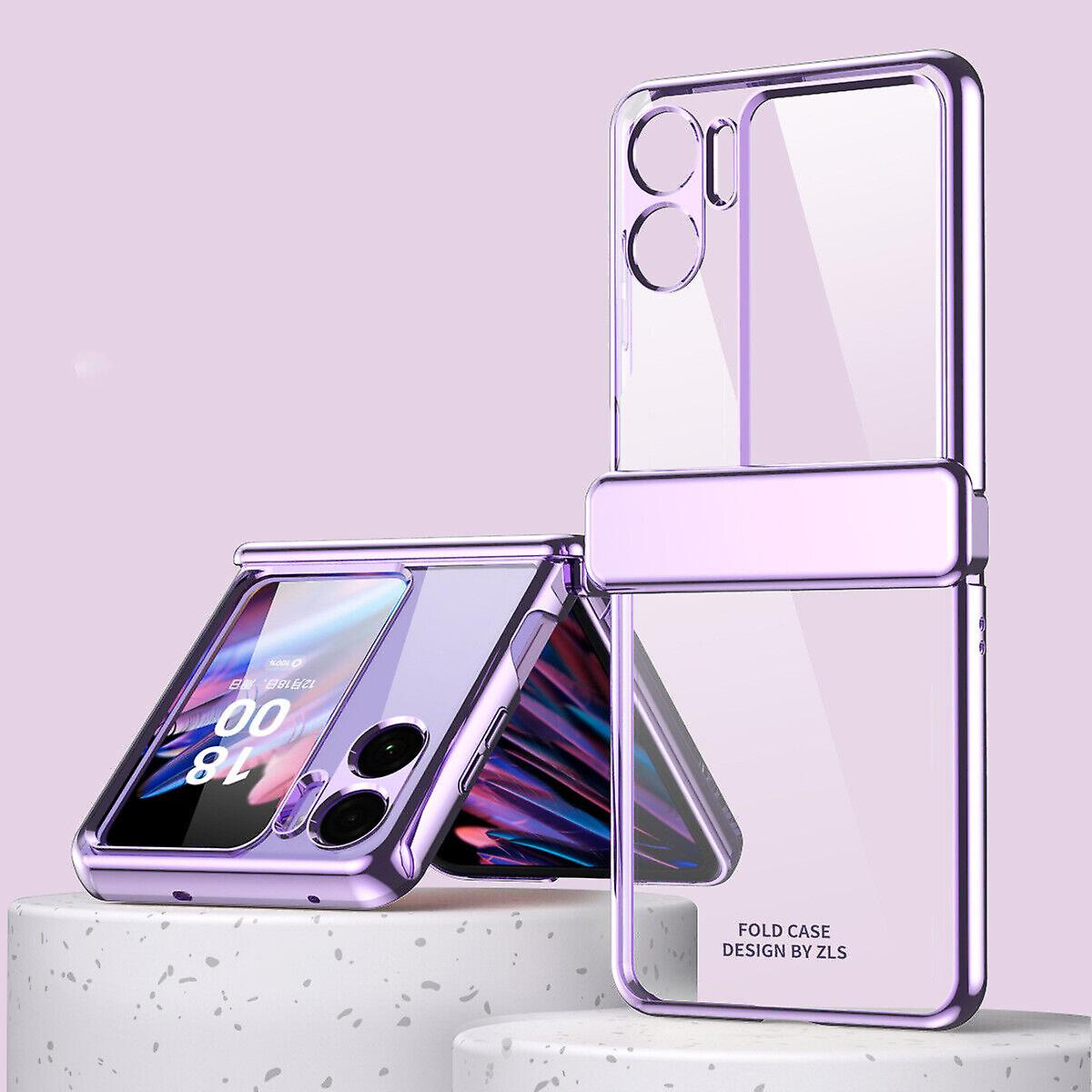 For Oppo Find N2 Flip Transparent Plating Silicone Case Cover Shell Anti Shock