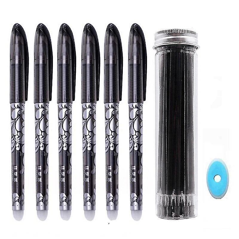 M 27pc Set Black ink Erasable Gel Pen Refill Rods For School office