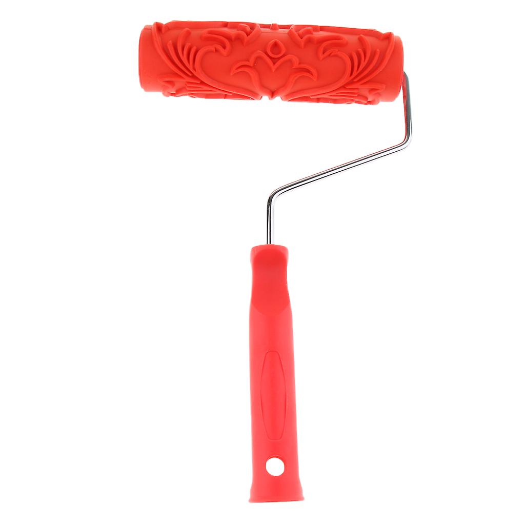 Various Embossed Pattern Painting Roller With Plastic Handle Brush Tool 7" D