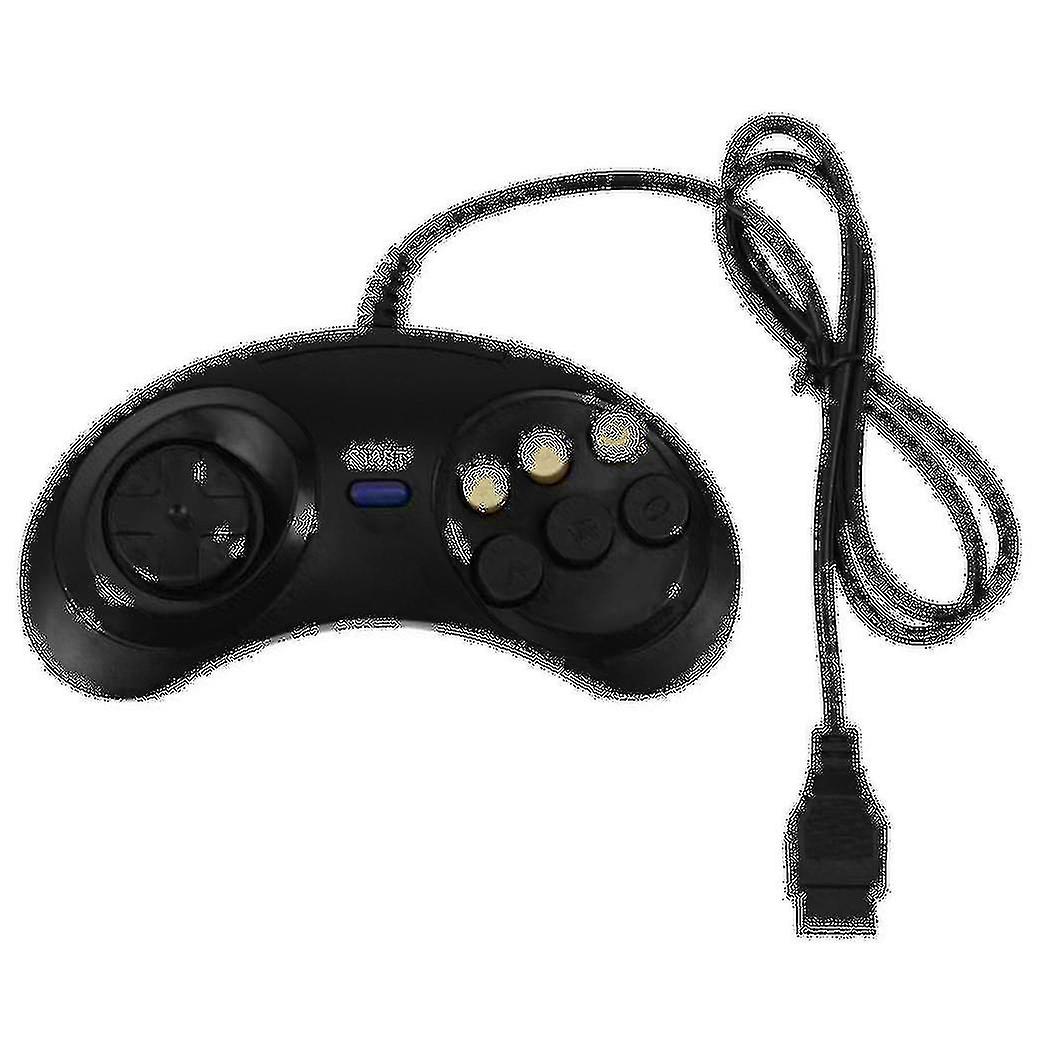 Klassische Retro 6 Tasten Wired Griff Game Controller Gamepad Joystick Joypad für Md2 PC Drive Gamin