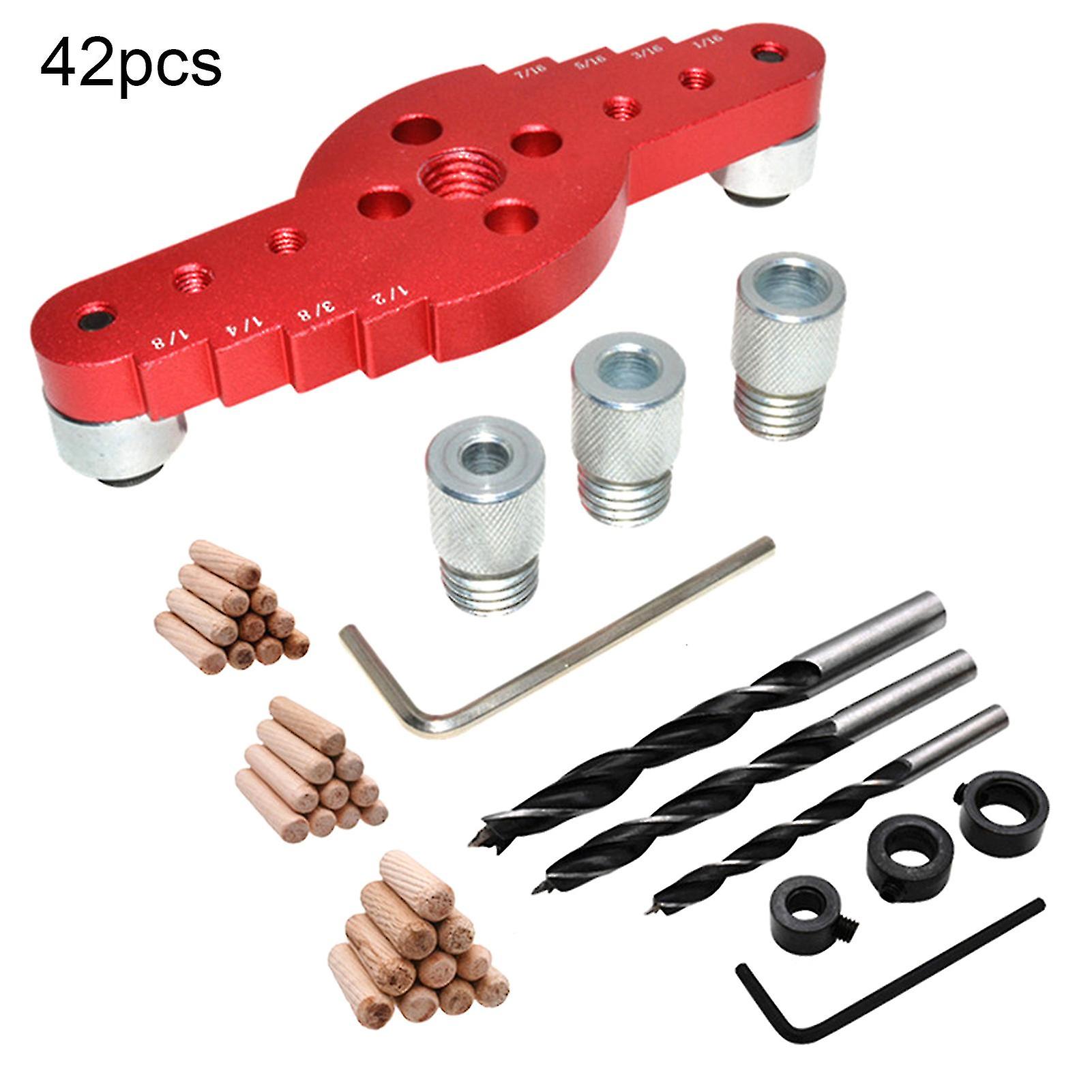 5/12/42pcs Doweling Jig Punch Locator Kit Self-centering Precise Measurement Aluminium Alloy Dowel Jig Offset System With Center Scriber Line F