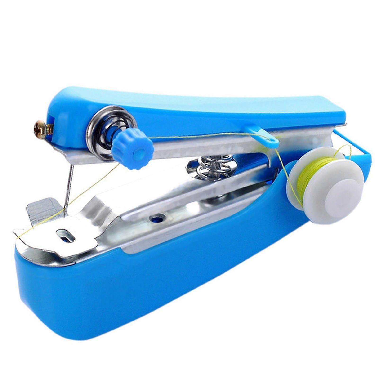 Handheld Sewing Machine Practical Portable Blue Mini Sewing Machine for Household Travelling