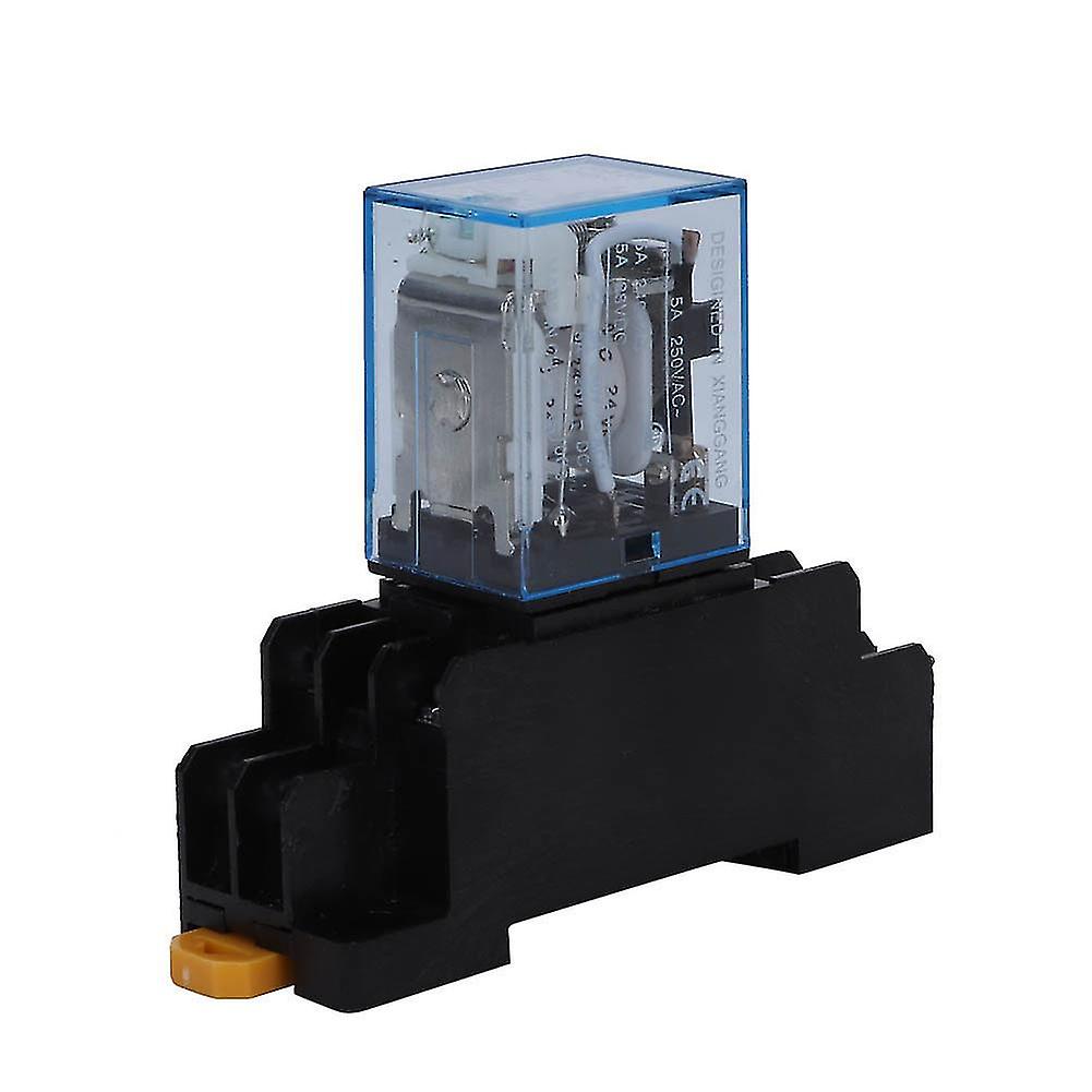 MY2NJ 2 Sets of Conversion Output Contact Small Coil Power Relay with Base(DC12V)