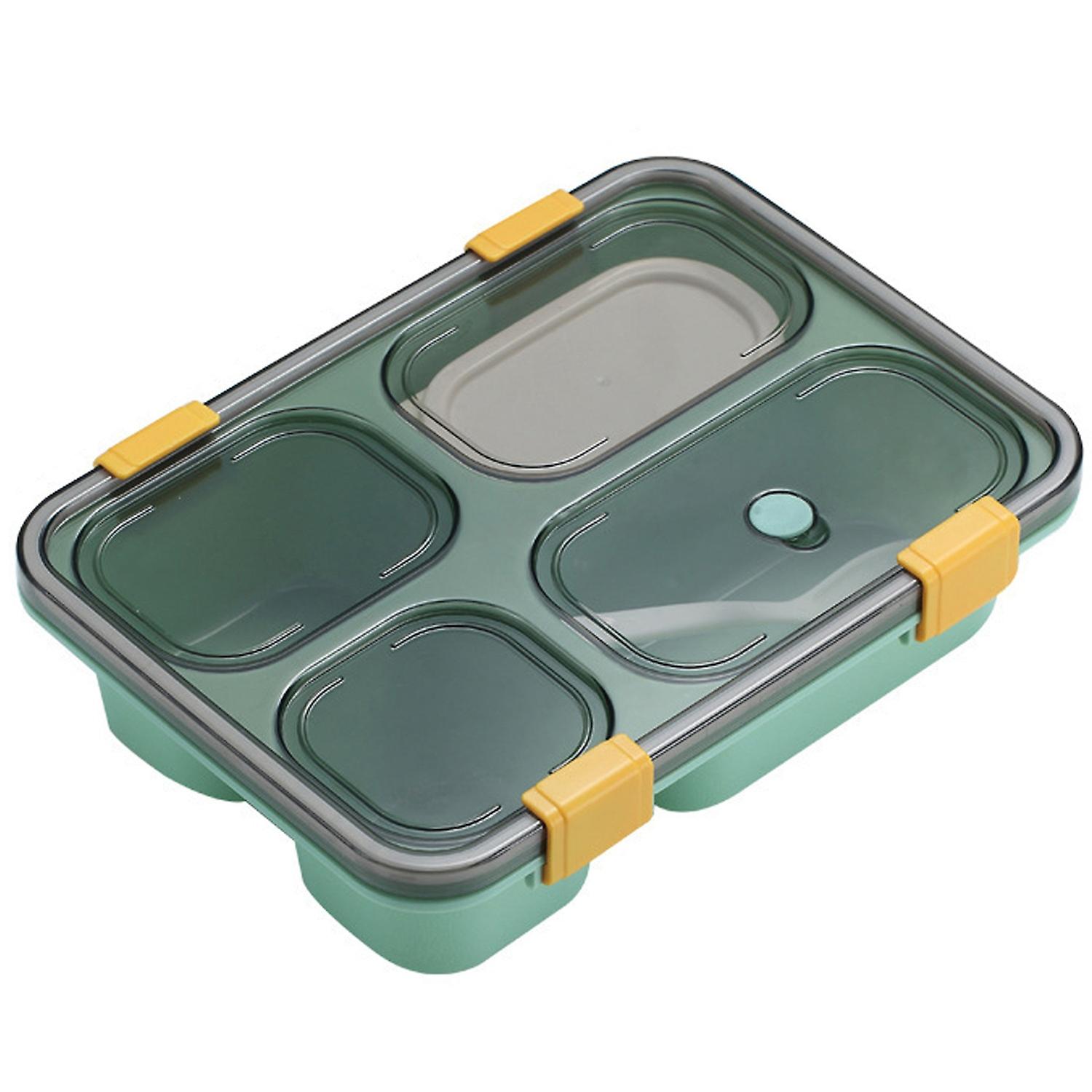 ZHOUBA Lunch Box High-temperature Resistance Portable 4 Grids Microwavable Bento Box for Work