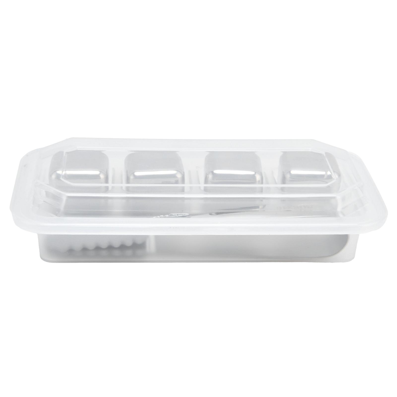 Reusable Stainless Steel Ice Cubes 4PCS Whiskey Stones Chilling Rocks with Ice Tong for Party Bar Supplies