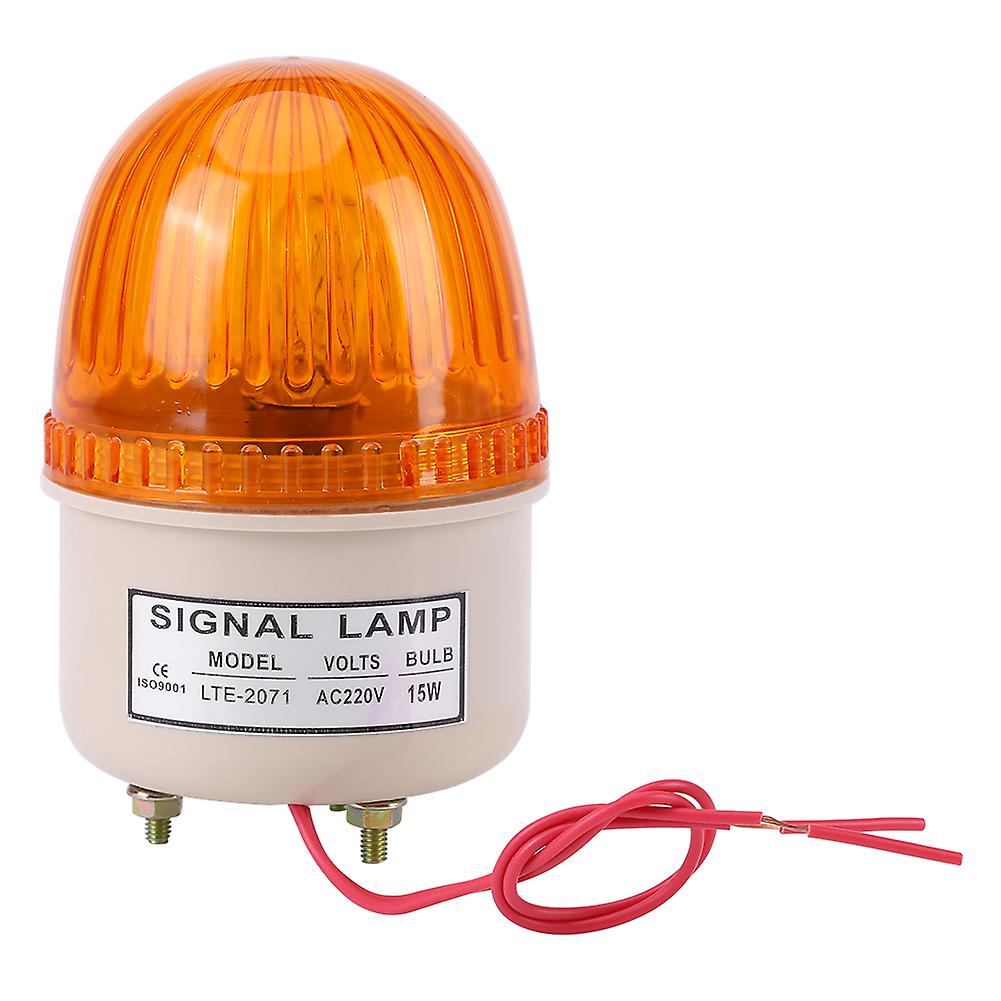 1PC AC 220V 15W LED Flash Strobe Light Warning Lamp Industrial Machine Tool Yellow