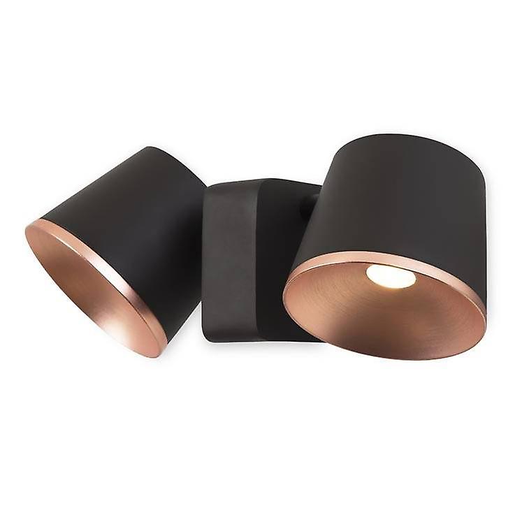 Leds-C4 Drone - Integrated LED Wall / Ceiling Light Brown, Copper