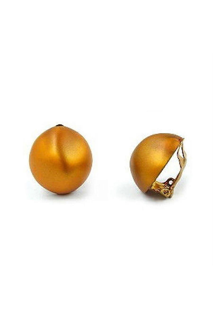 Clip-on Earring Round Orange - Gl06850b