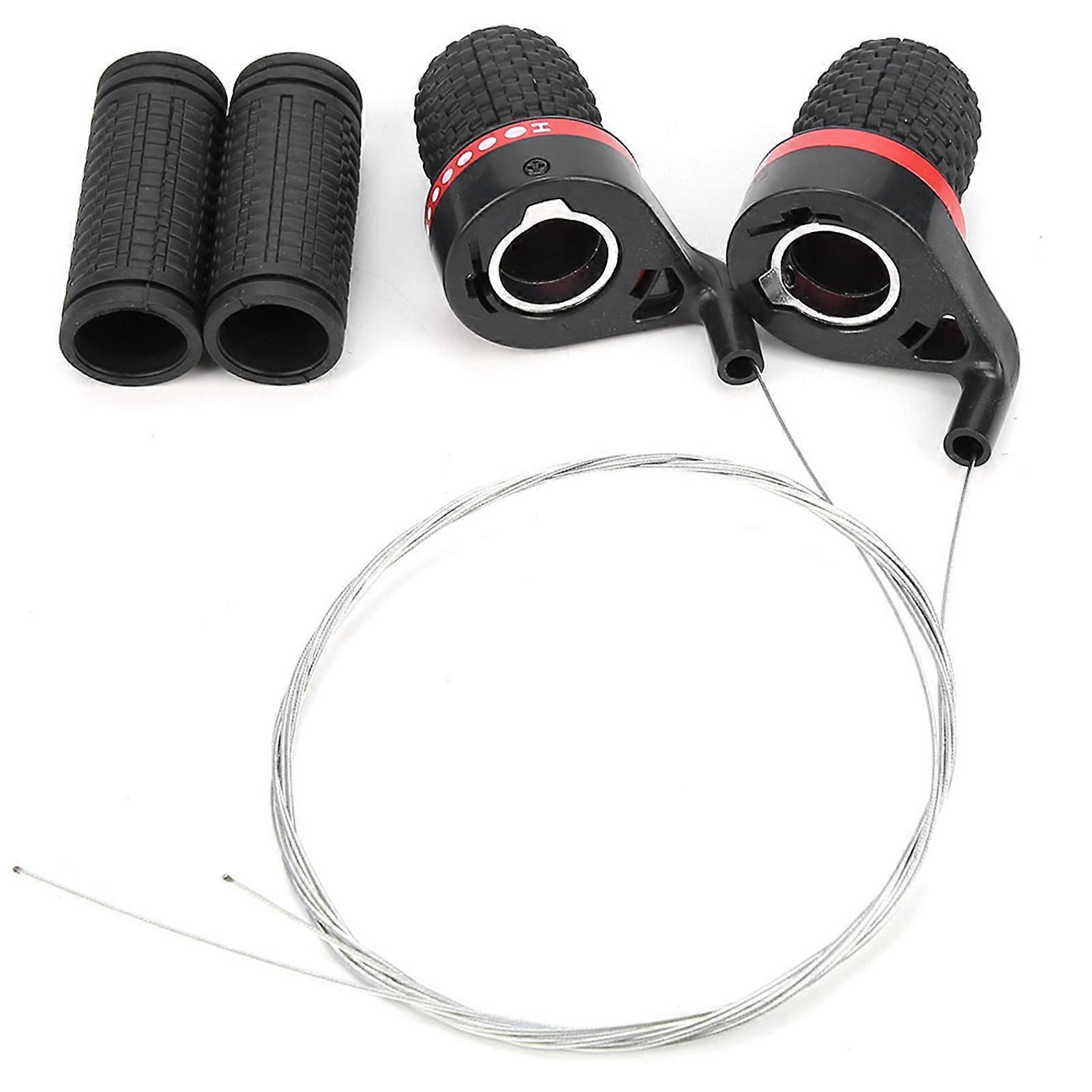 Qukaim Bicycle Speed Shifter Mountain Bicycle Speed Shifter Derailleur Handle Twist Grip Gear Shift