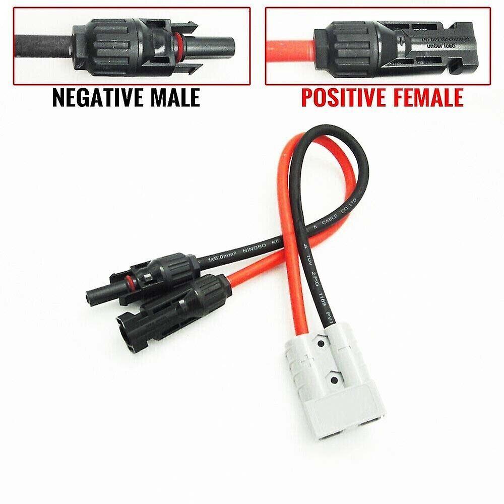 Adaptateur Câble 30cm 4mm² Avec Prise Anderson 50A Pour Panneaux Solaires - étanche