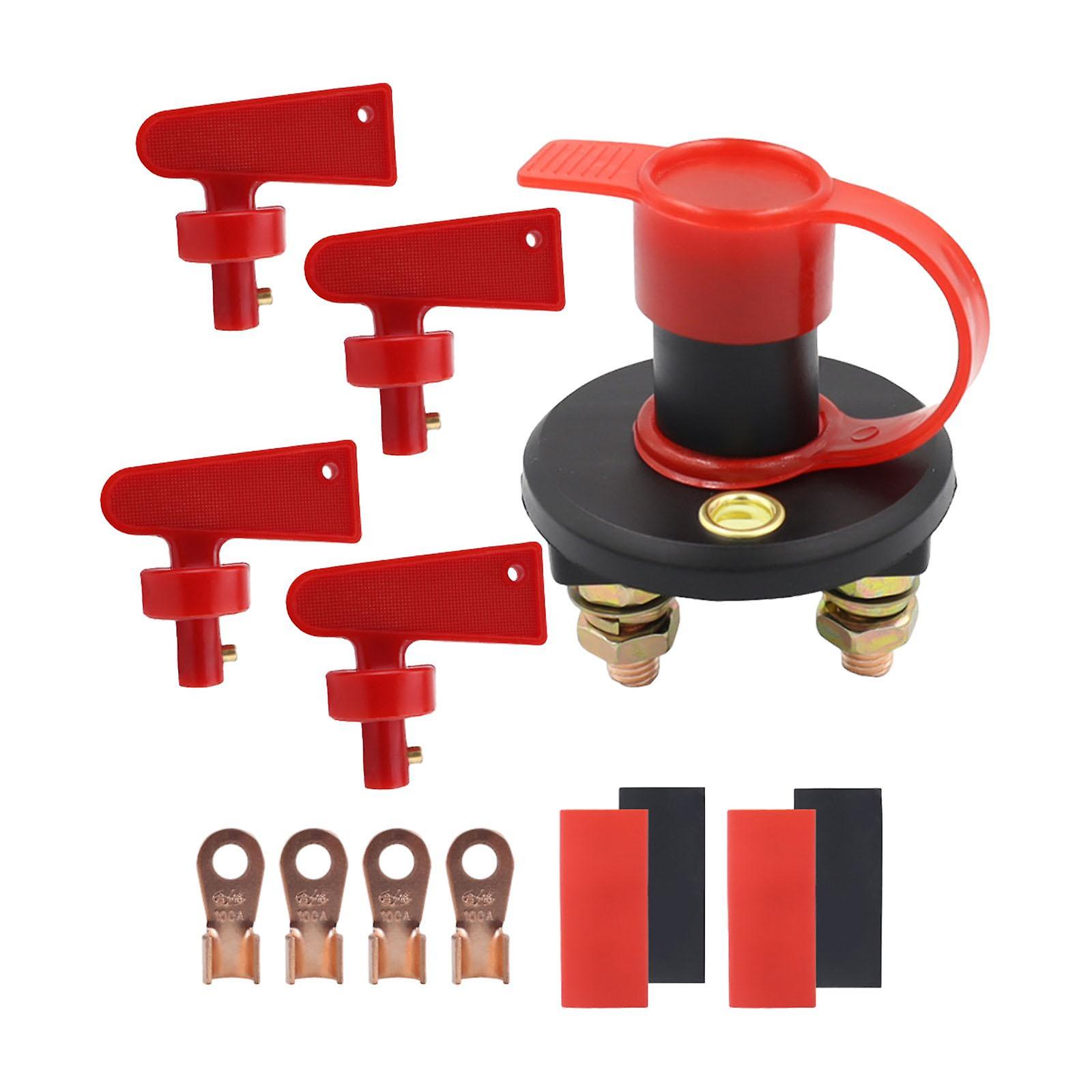 Battery Disconnect Switch Cut Off Battery Power Switch Premium Stable Performance 2 Hole Power Off Switch for Car RV ATV