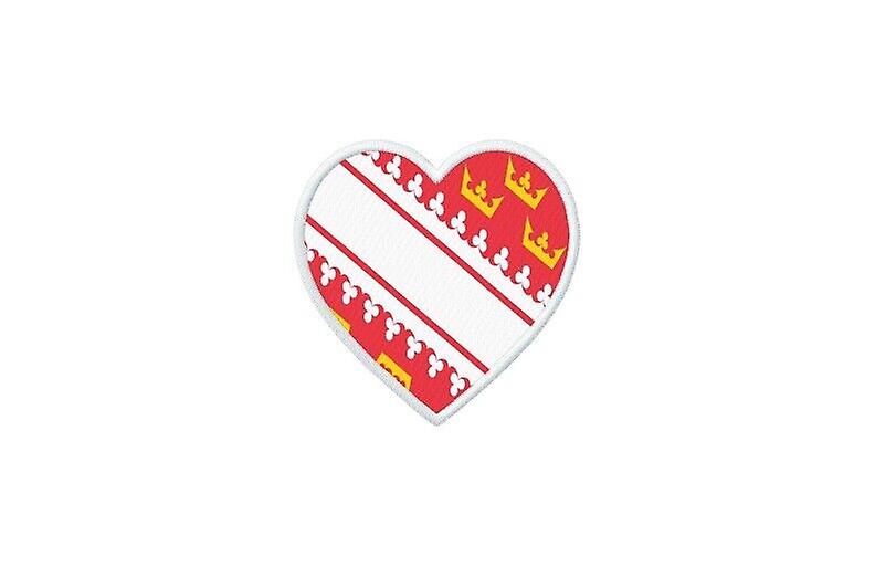 Patch badge ecusson prints thermocollant flag heart alsace department