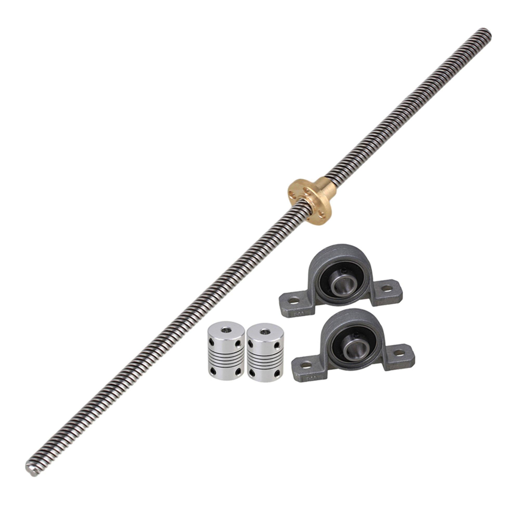 Horizontal 8mm 30cm Lead Rods with Nuts CNC Coupler Bearing Block Set