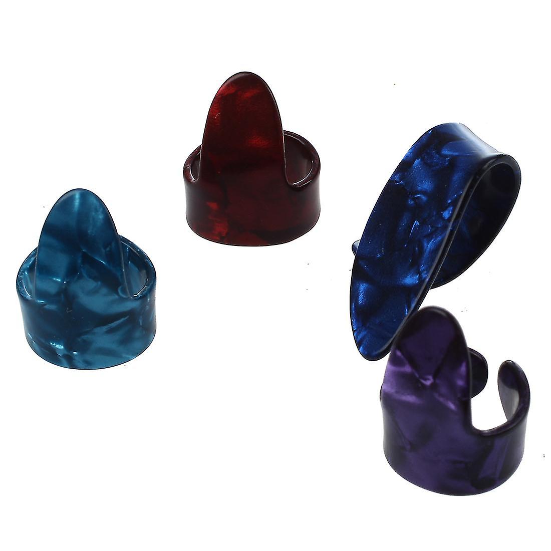 3 Finger Picks + 1 Thumb Pick Plectrums Guitar Plastic