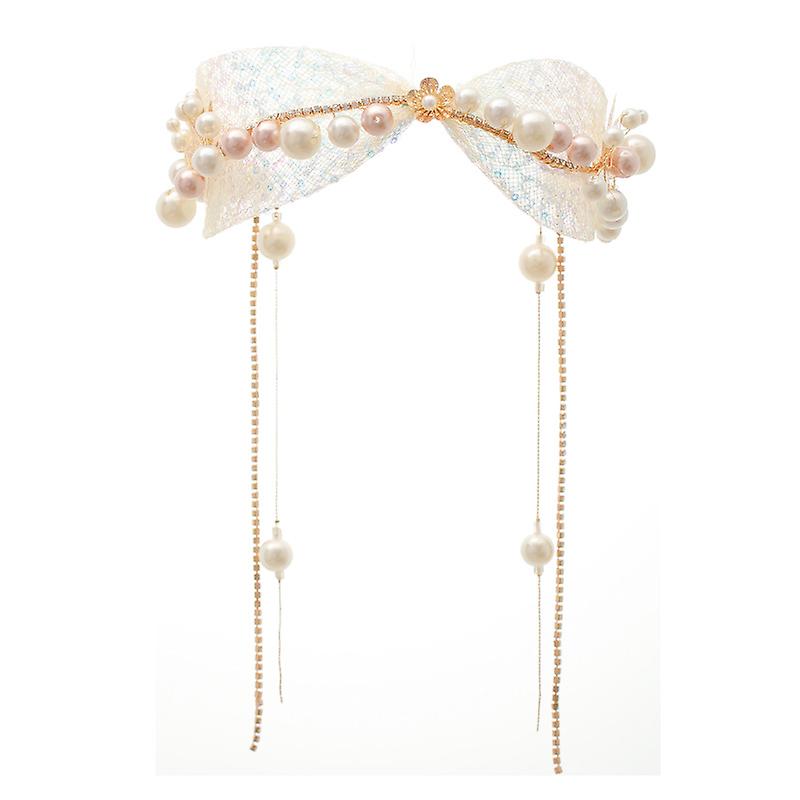 Bride Shiny Rhinestone Pearl Headband