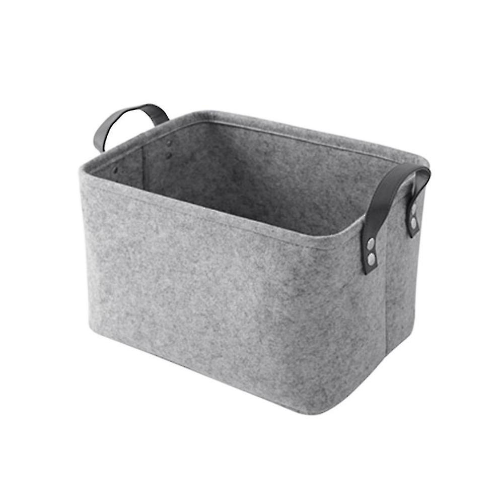 Storage Basket With Two Handles, Felt Basket For Toys, Books,magazines(25*39*29cm)