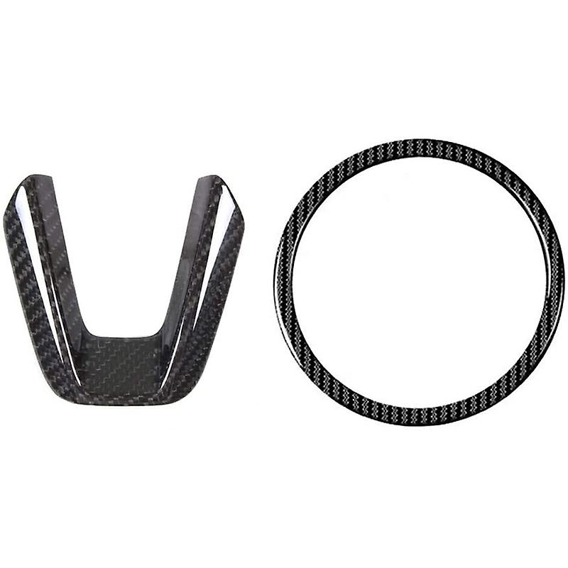 Carbon Steering Wheel Trim Sequins, Steering Wheel Ring Logo Applique Cover,Car Accessories,for 6 -