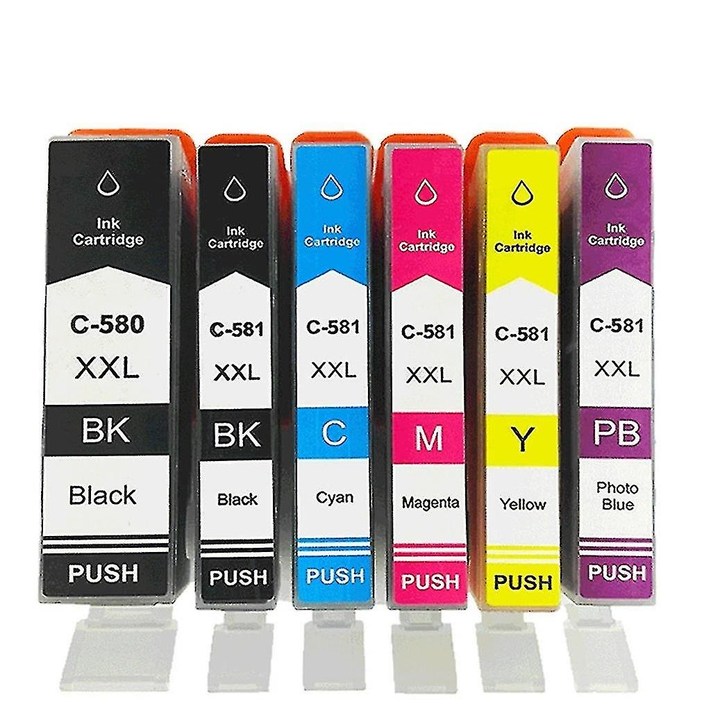 5/6pcs Pgi580 Pgbk Cli581 Compatible Ink Cartridge For Ts8150 Ts8152 Ts8250 Printer Prevent Clogging