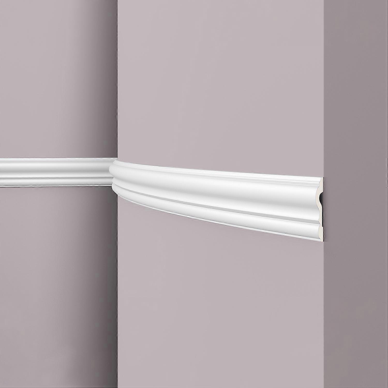 NMC 1 x Panel moulding Z13 Flex ARSTYL 200 cm x 2,2 cm x 8 cm white Polyurethane pre-primed lightweight, sturdy, dimensionally stable