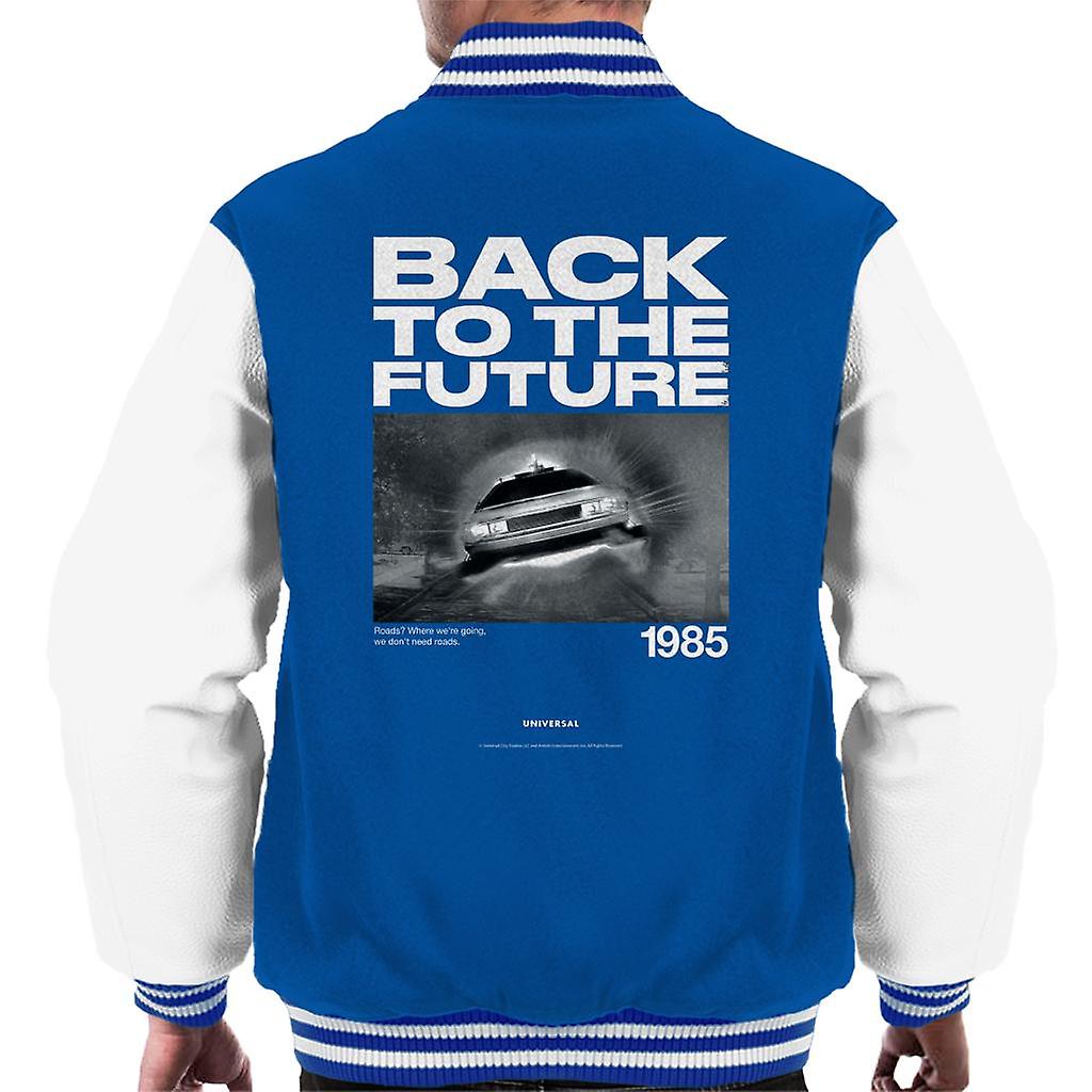 Back to the Future 1985 We Dont Need Roads Men's Varsity Jacket