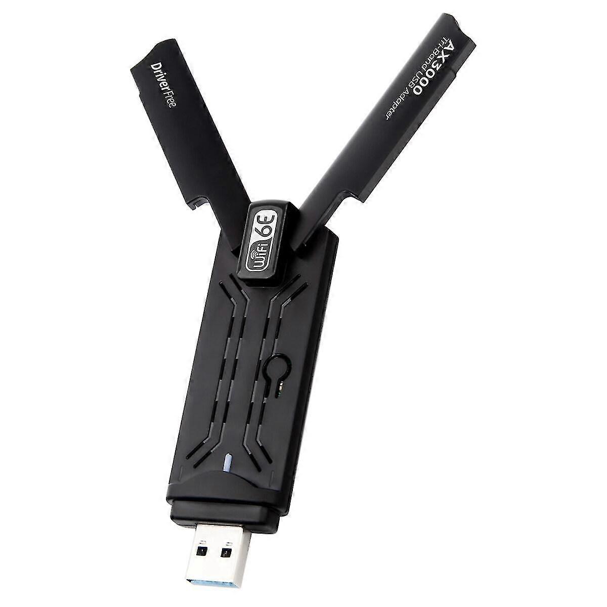 3000mbps Wifi Adapter Wifi 6e Usb 3.0 Ax3000 Tri-band 2.4g 5g 6g Wifi Receiver Dongle For 10 11 Driver
