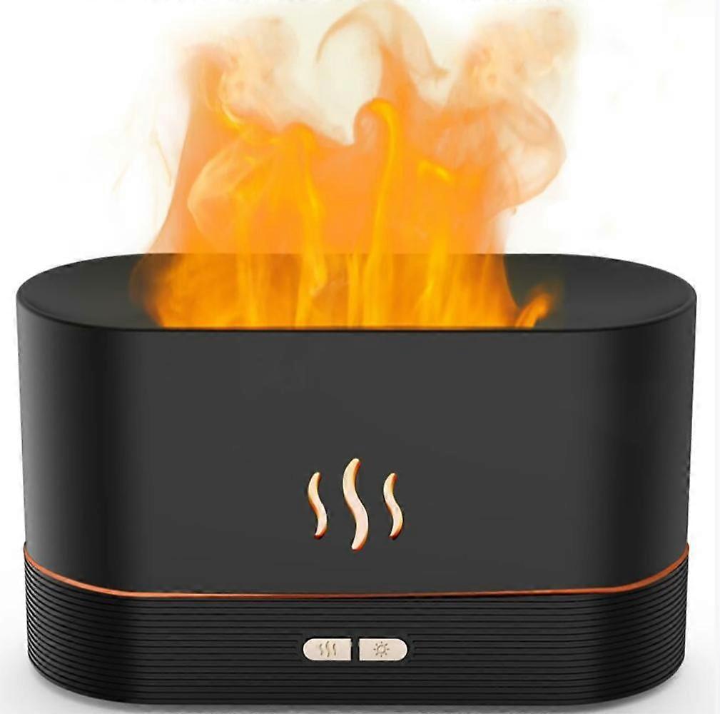 Aroma Diffuser with Flame Effect Ultrasonic Flame Diffuser for Essential Oils 2 in 1 Humidifier Diffuser Aromatherapy Oils Diffuser with 2 brightness
