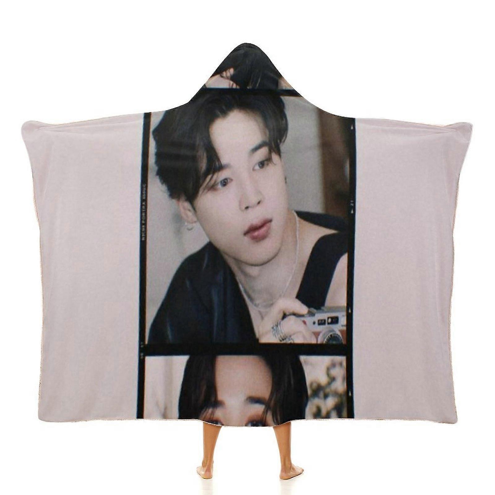 BTS Jimin (57) Blanket Wearable Cartoon Cosplay Hoodie Throw