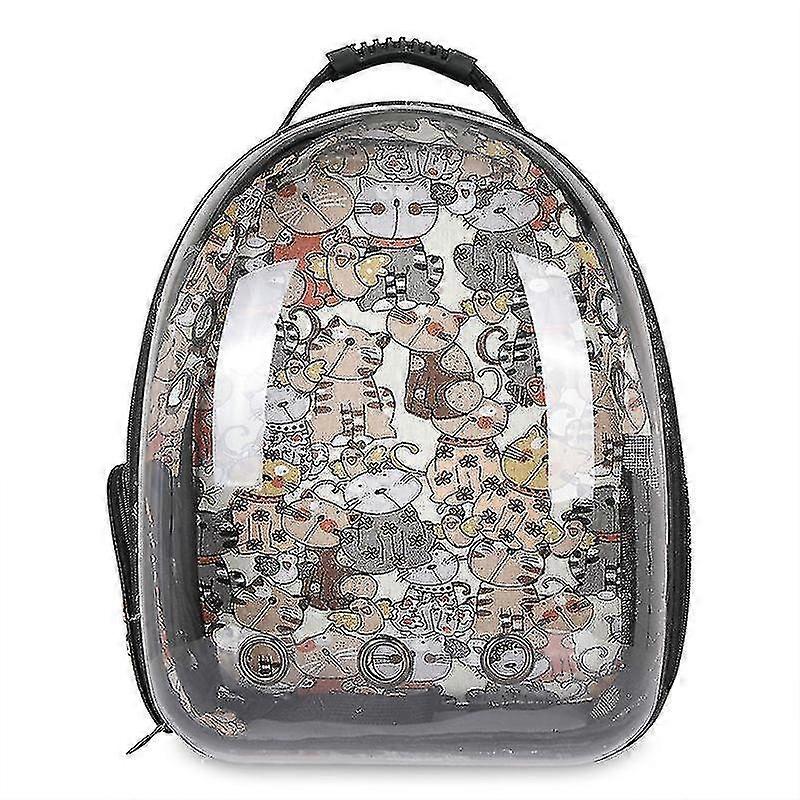 Barsinfi Cat Backpack Outdoor Pet Shoulder Bag Breathable Portable Travel Transparent Bag Suitable For Small Dogs And Cats