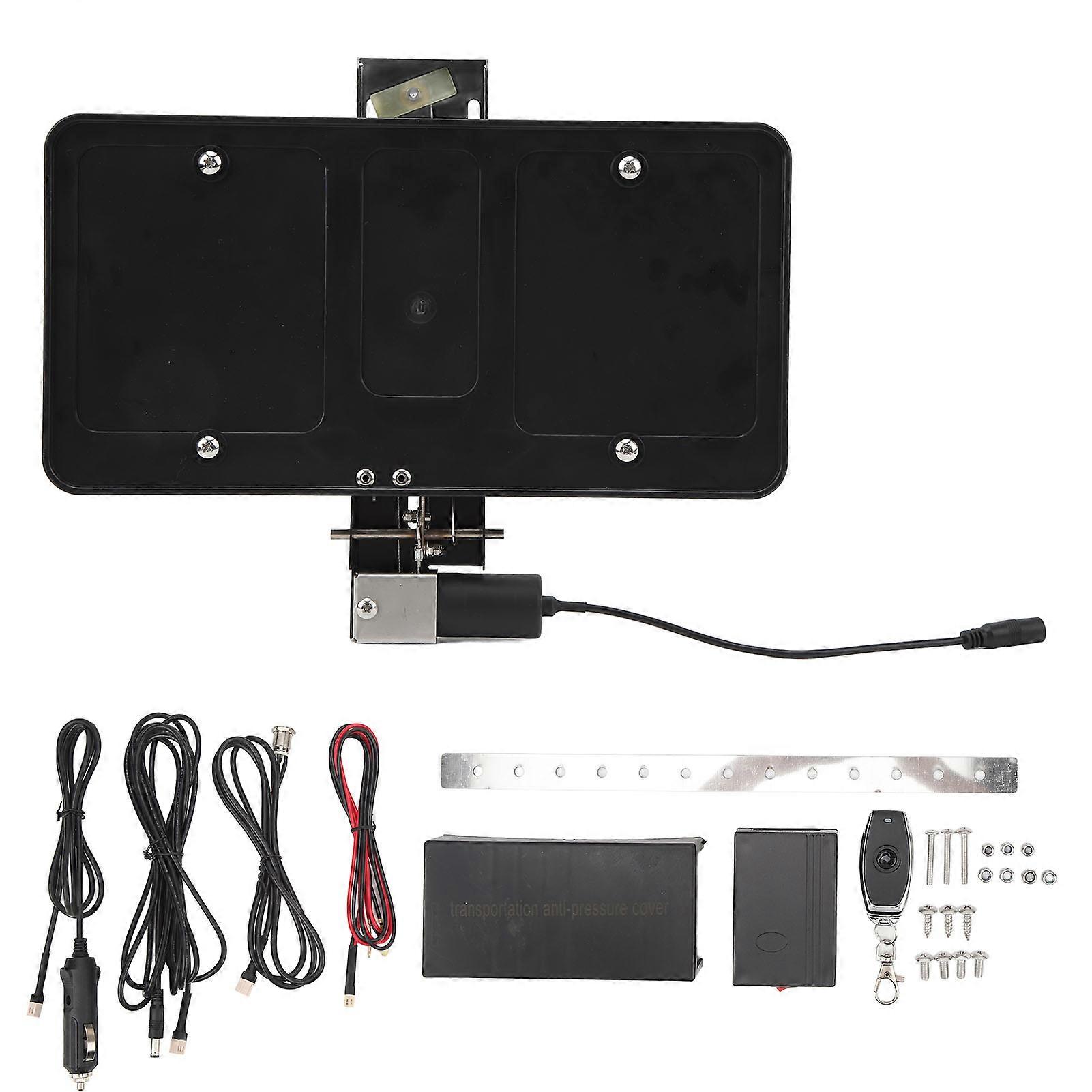 Flip Up License Plate Holder Adjustable Remote Control License Plate Frame Mount for US Standard Vehicle
