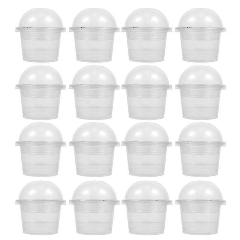 100 Sets Transparent Dessert Cups Disposable Ice Cream Cup Pudding Mousse Cup