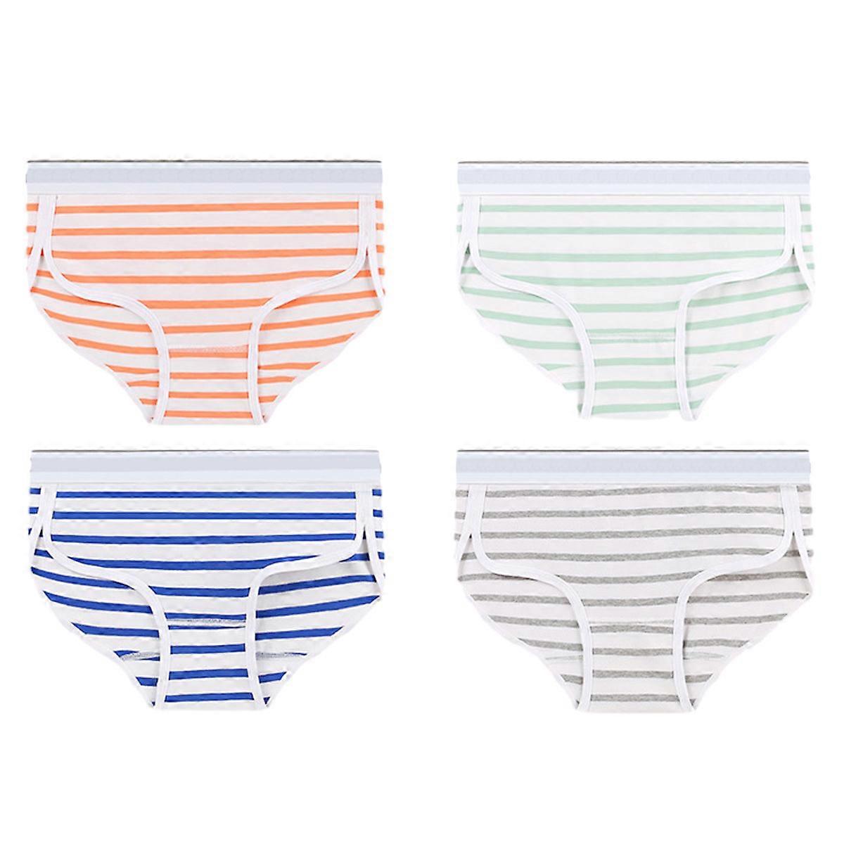 (NEWPATTERN) 4szt Damskie bawełniane bikini, oddychające bezczelne majtki dla kobiet Soft Comfy Ladies Bikini (wielokolorowe)