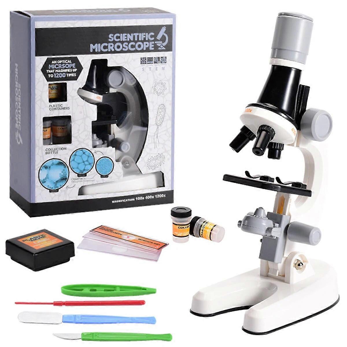 100X 400x 2000X Monocular Optical Microscope Elementary School Children Science Handheld Microscope Experimental Biology