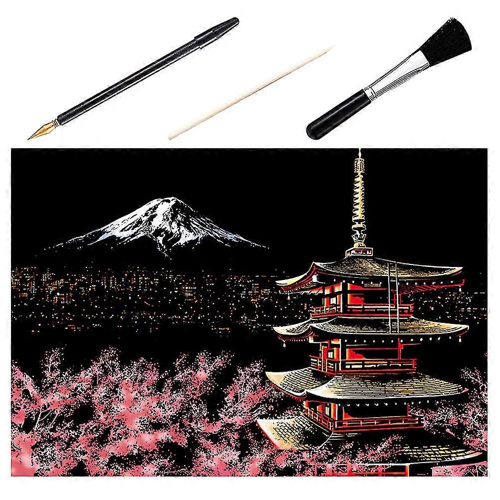 Gifts Adults Scratch Painting Scratch Art Scratch Papers Scratch Crafts Kits-Good