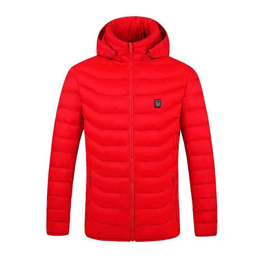 Smart Heated Coat USB Electrothermal Hooded Down Jacket 3 Gears Temperature Control Coat