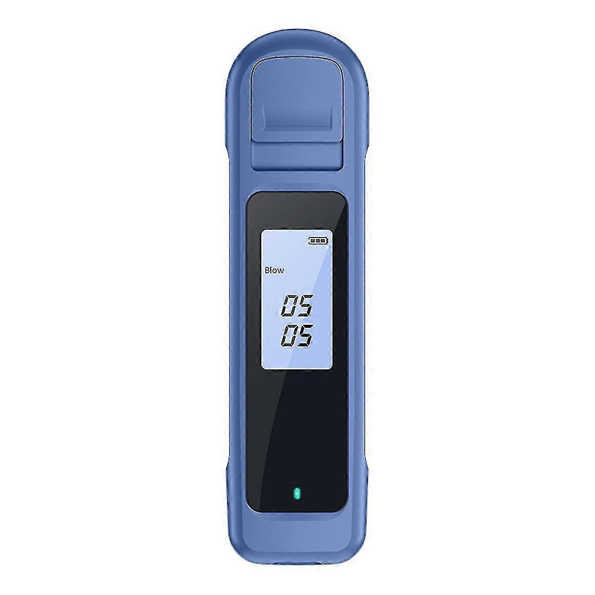 Portable Digital Breath Tester Breathalyzer Usb Rechargeable Non-contact Breath Detector Device,blu