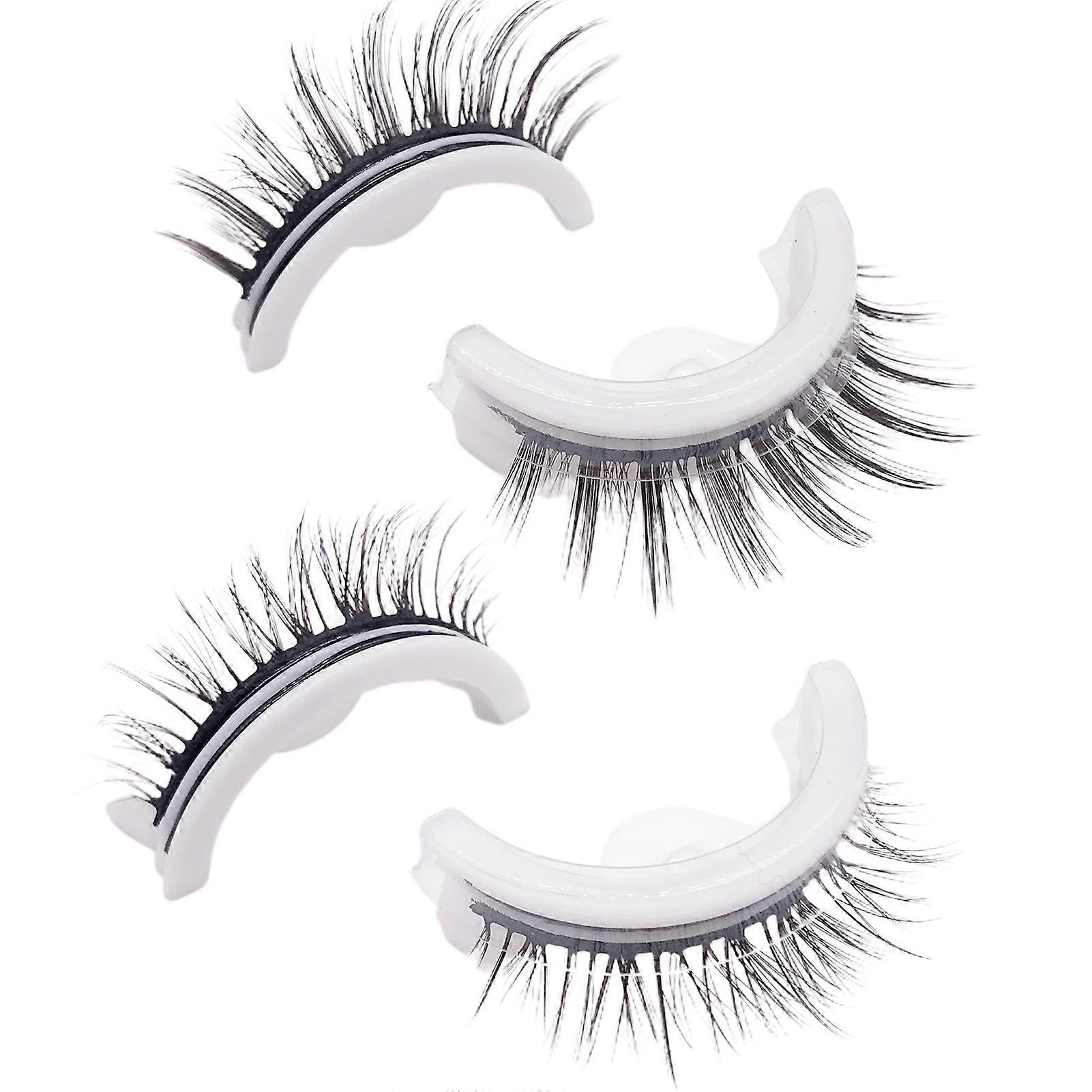 Reusable Self-Adhesive Eyelashes with Natural Look Washable Glue Free Waterproof
