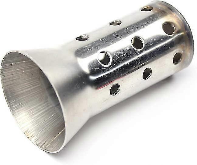 Eksosrør baffel rustfritt stål Universal motorsykkel eksos lyddemper lyddemper (sølv) (1 stk)