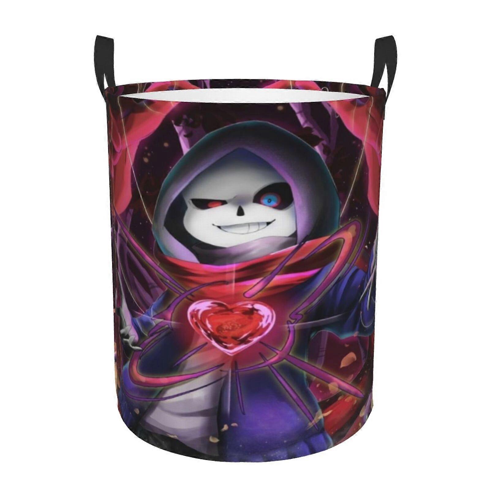 Undertale Sans 3D Grafische Vlam Wasmand Brand Vlam Kleding Hamper Opslag Met Handvat-SYS28018