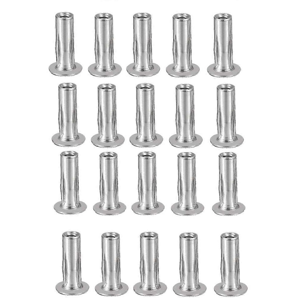 M5 Multi-Grip Rivet Nuts, 20Pcs Threaded Insert Nut 304 Stainless Steel Plus Nuts Construction Fast