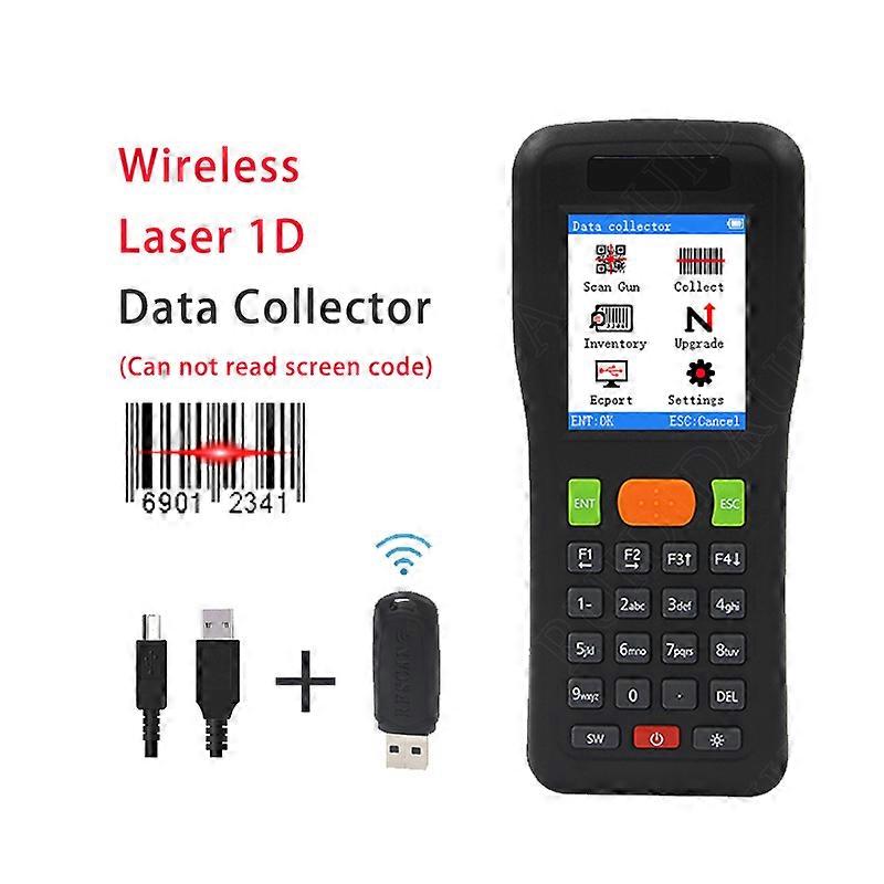 PDA Wireless Data Collector Inventory Data Collection Wireless Barcode counter 1D 2.4G Laser CCD Inventory Scanner for warehouse