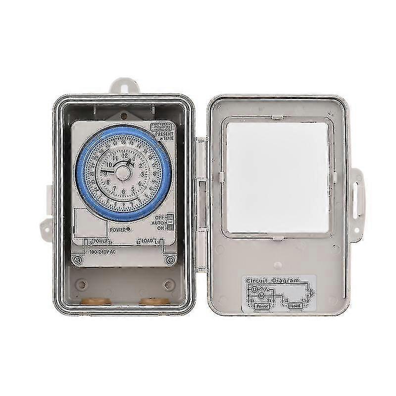 Mechanical 24 Hours Timer Switch Ip53 Rating Programmable Electrical Timer Switch Box Ac 100-240v 15 Minutes Interval 96 Times On/ Off With Mounting H