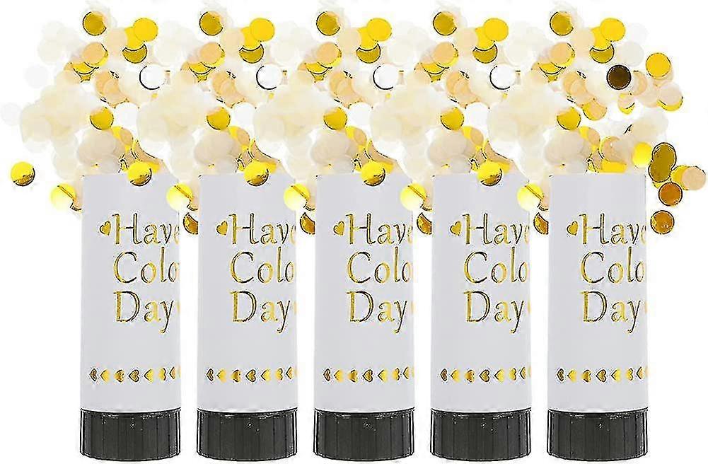 5pcs手持式五彩纸屑管派对五彩纸屑炮多色，五彩纸屑礼物