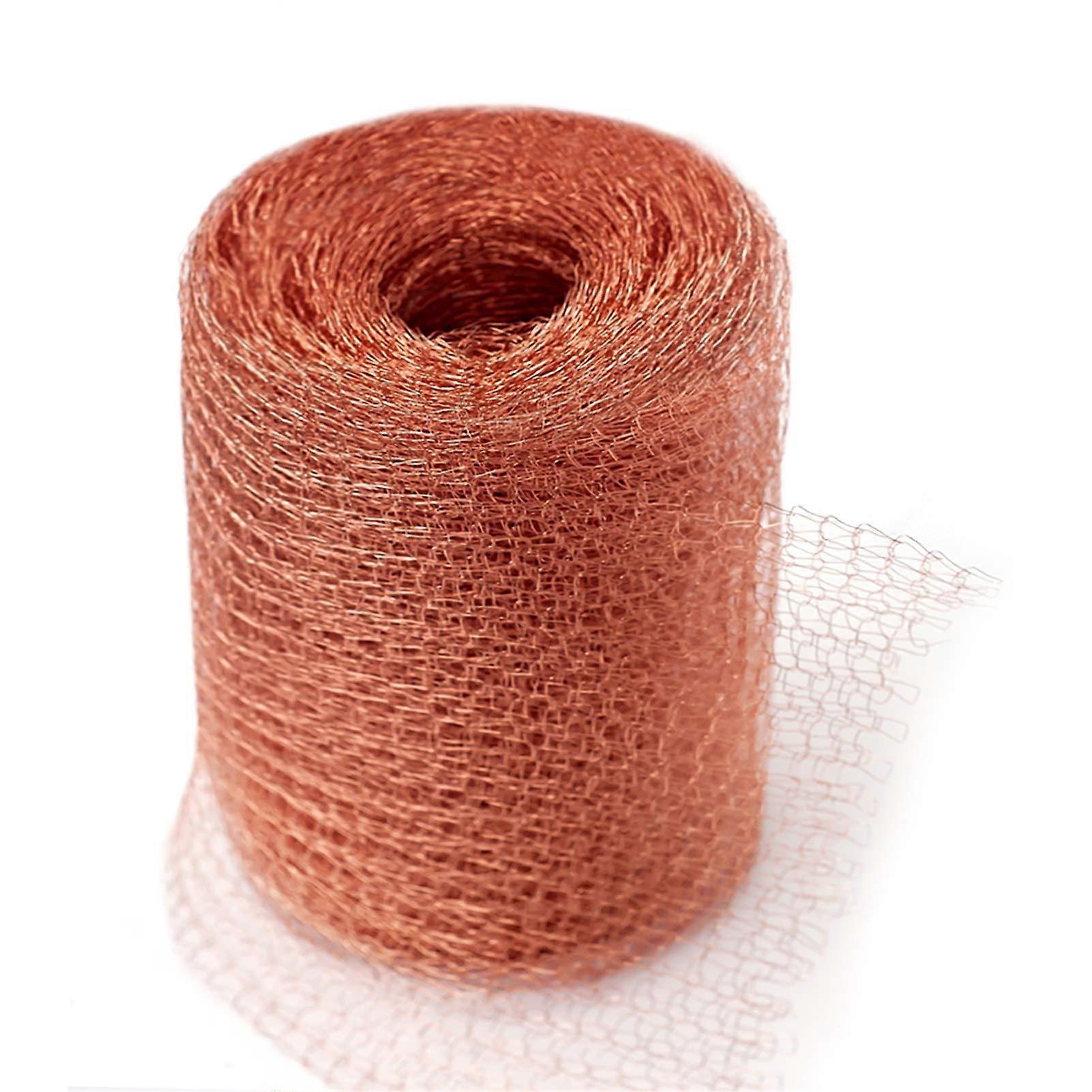 Pure Copper Mesh Rodent Pest Control, 20 Feet Fine Wire Mesh Roll for Mouse Hole Filler, Rat Snail Slug Deterrent