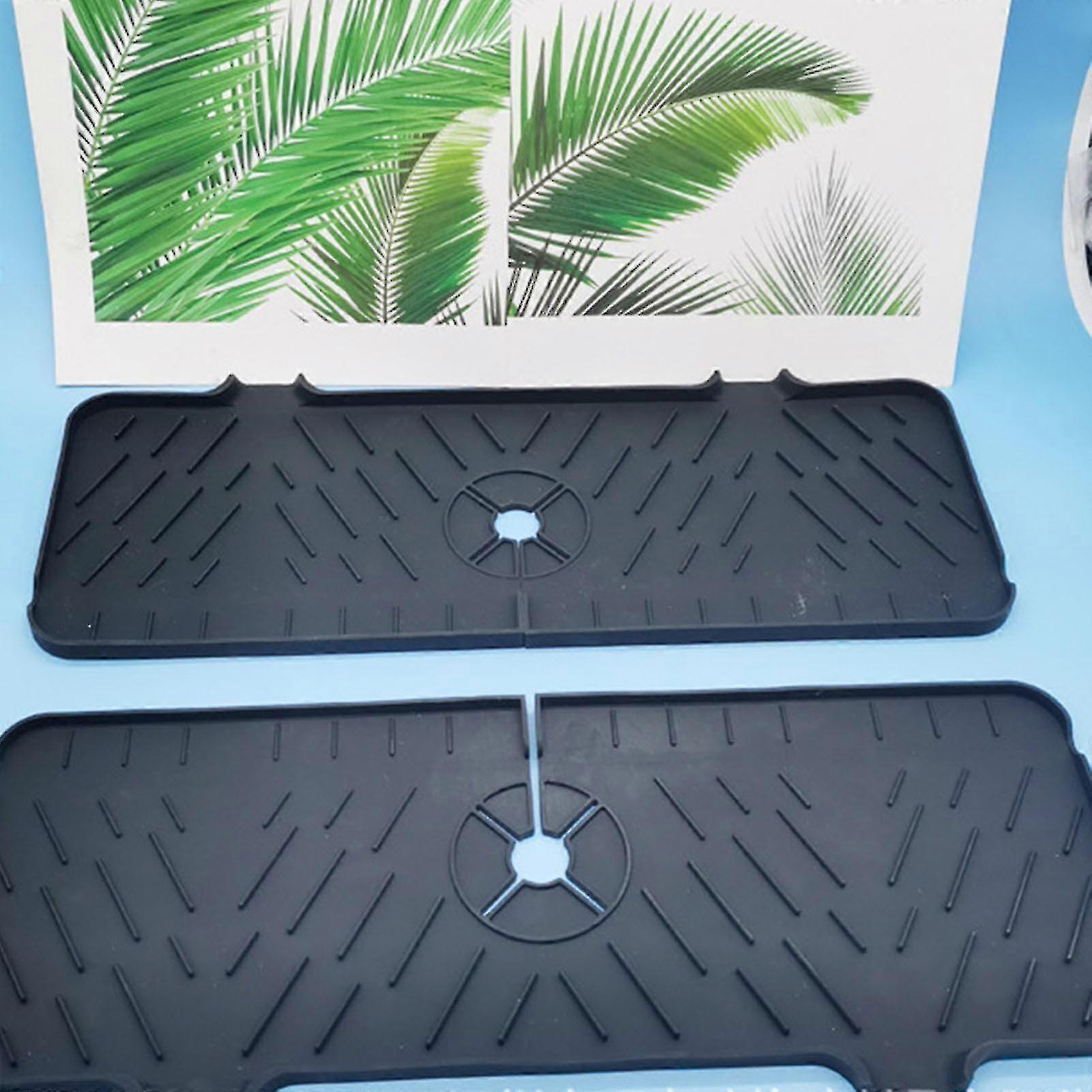 Bathroom Faucet Water Catcher Mat Draining Pad Rubber Drying Mat For Kitchen( Color : Gray )