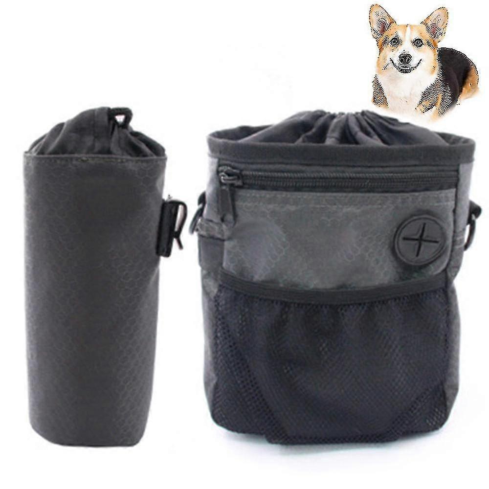Dog Treat Training Pouch Dog Training Kit Large Capacity Easily Carries Pet Toys Kibble Treats Built-in Poop Bag Dispenser