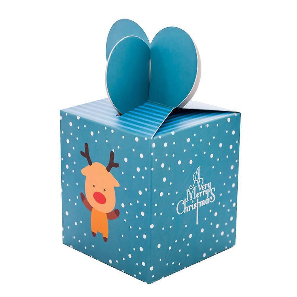 Christmas Element Paper Box for Storing Apple Gift for Friend Classmate in Festival(Deer)