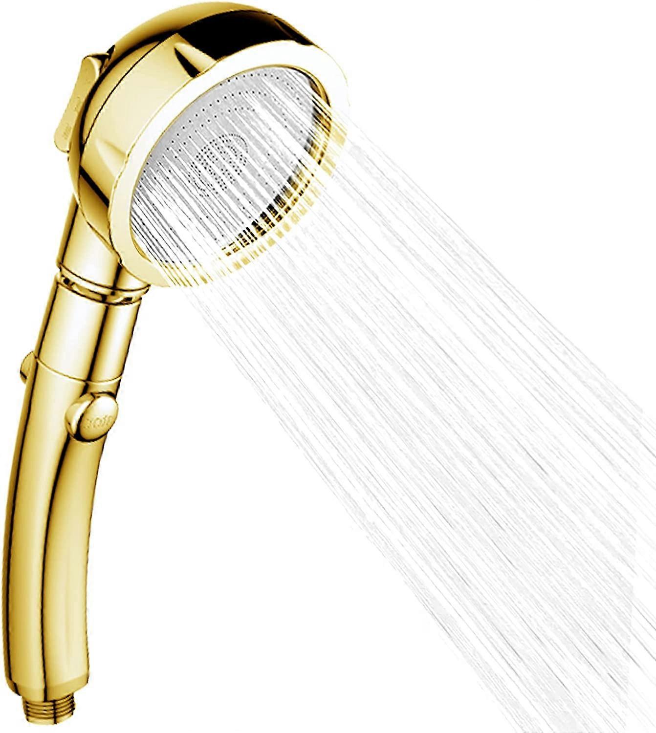Shower Head High Pressure Water Saving Shower Handheld(Gold)