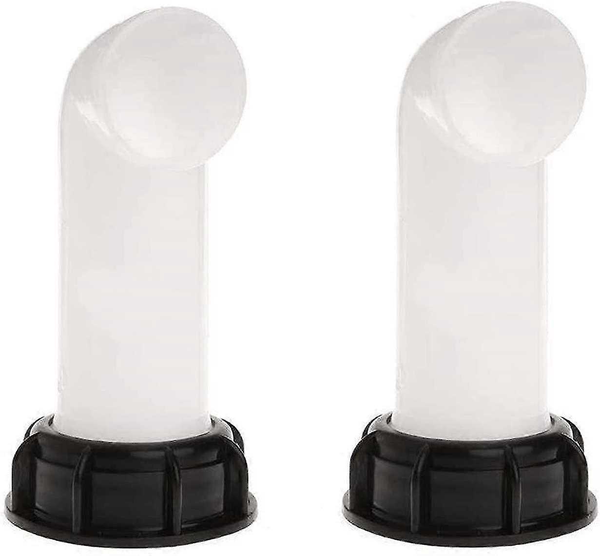 2 Stück Wassertankadapter, Wassertankventil, IBC Ablauftankadapter 60 mm (weiß)